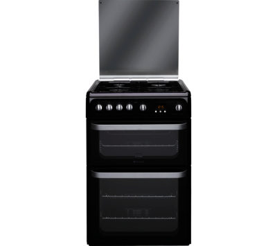 Hotpoint Ultima HUG61K 60 cm Gas Cooker - Black & Silver